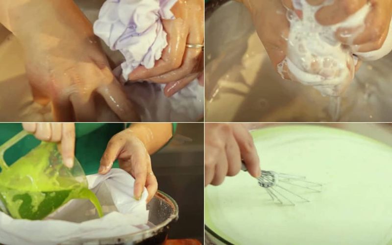 Bạn cần khuấy liên tục cho đến khi bột sệt lại và có màu hơi trong